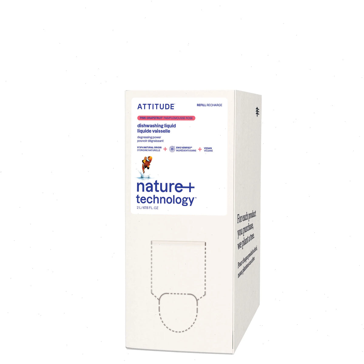 Dish Soap Pink Grapefruit-Eco-Refill 67.6 FL. OZ.